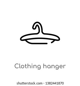 Outline Clothing Hanger Vector Icon Isolated Stock Vector (Royalty Free ...