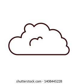 Outline cloud icon. Abstract cloudy symbol for web. Weather sign