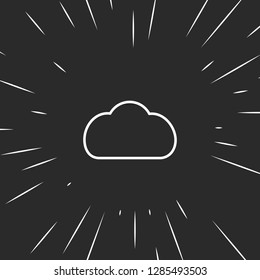 Outline cloud icon illustration isolated vector sign symbol