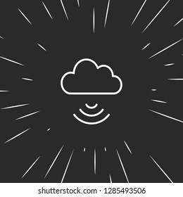 Outline cloud icon illustration isolated vector sign symbol