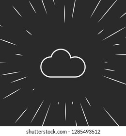 Outline cloud icon illustration isolated vector sign symbol