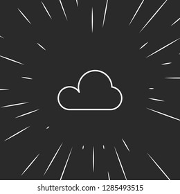 Outline cloud icon illustration isolated vector sign symbol
