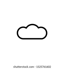 Outline cloud icon illustration vector symbol