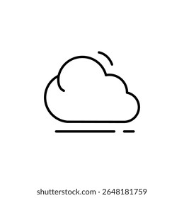 Outline Cloud Icon With Raindrops Representing Weather Forecast