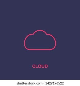 Outline cloud icon.cloud vector illustration. Symbol for web and mobile