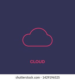 Outline cloud icon.cloud vector illustration. Symbol for web and mobile