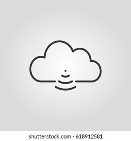 Outline cloud  web icon ilustration vector symbol