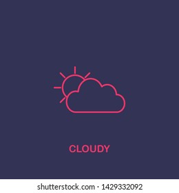 Outline cloudy icon.cloudy vector illustration. Symbol for web and mobile