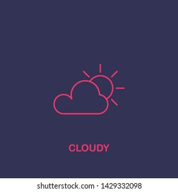 Outline cloudy icon.cloudy vector illustration. Symbol for web and mobile