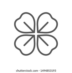 Outline clover icon. Vector ilustration.