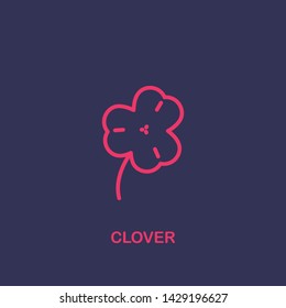 Outline clover icon.clover vector illustration. Symbol for web and mobile