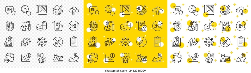 Outline Cobalamin vitamin, Yoga balance and Square area line icons pack for web with Medical drugs, Augmented reality, Report line icon. Success business, 360 degrees, Ethics pictogram icon. Vector