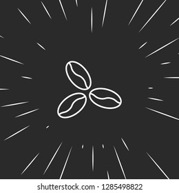 Outline coffee bean icon illustration isolated vector sign symbol