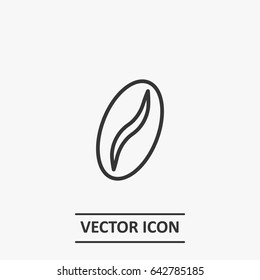Outline coffee bean  icon illustration vector symbol