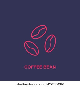 Outline coffee bean icon.coffee bean vector illustration. Symbol for web and mobile