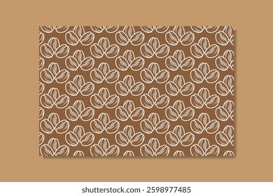 outline coffee bean pattern seamless for background design