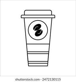 outline coffee cup icon icon