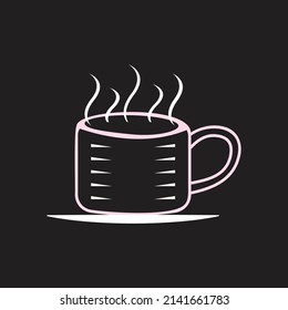 Outline coffee cup. coffee icon design