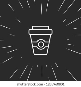 Outline coffee cup icon illustration isolated vector sign symbol