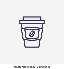 Outline coffee cup icon illustration vector symbol