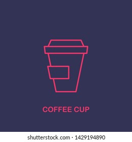 Outline coffee cup icon.coffee cup vector illustration. Symbol for web and mobile