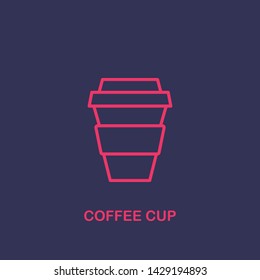 Outline coffee cup icon.coffee cup vector illustration. Symbol for web and mobile