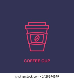 Outline coffee cup icon.coffee cup vector illustration. Symbol for web and mobile
