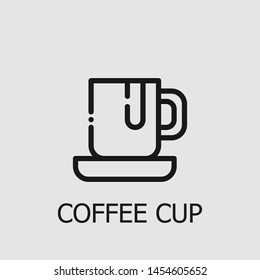 Outline coffee cup vector icon. Coffee cup illustration for web, mobile apps, design. Coffee cup vector symbol.