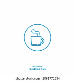 Outline coffee icon illustration vector symbol for cup, espresso, beverage, cappuccino