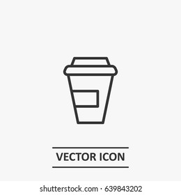 Outline coffee   icon illustration vector symbol