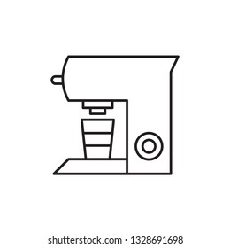 outline of coffee maker icon, modern concept, editable object, simple style