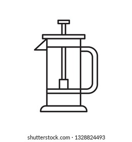 outline of Coffee maker icon, modern concept, editable object, simple style