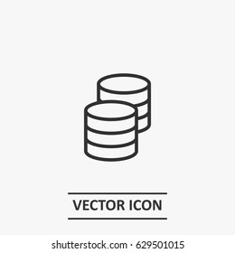 Outline coin  icon illustration vector symbol