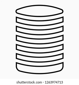 Outline coin pixel perfect vector icon