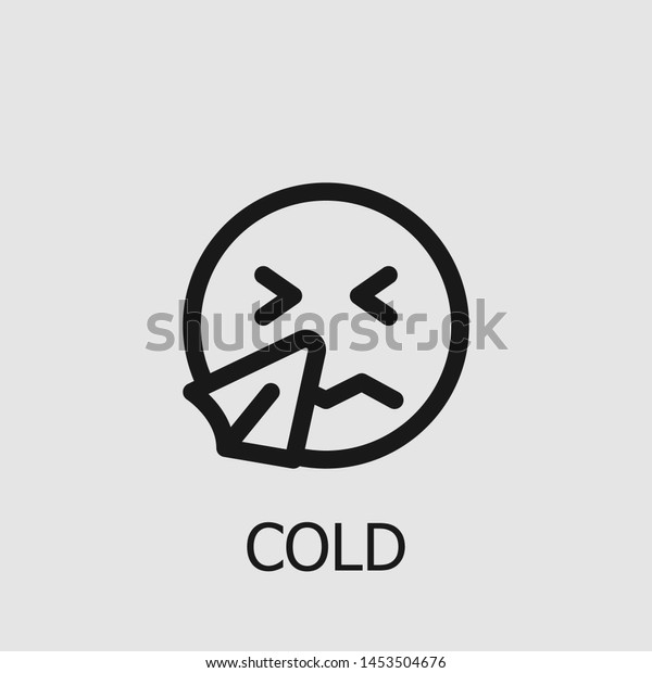 Icône vectorielle à froid en plan. : image vectorielle de stock (libre ...