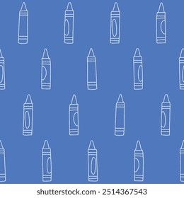 Coleção de contorno de Crayon Vetor Padrão sem emenda ilustração para impressão, papel de parede, decoração.