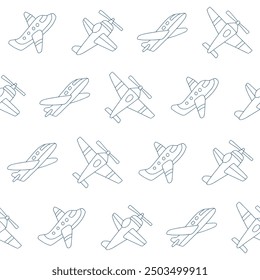 Outline Collection of Plane Vector Seamless Pattern illustration Design