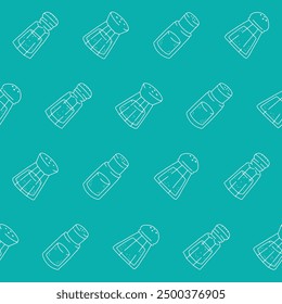 Outline Collection of Salt Shaker Vector Seamless Pattern illustration for Print, Wallpaper, Decoration.