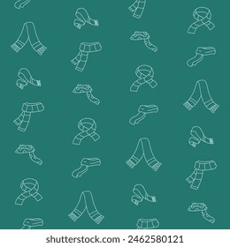 Outline Collection of Scarf Seamless Pattern Vector illustration for Print, Wallpaper, Decoration.