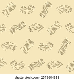 Outline Collection of Spray Accordion Vector Seamless Pattern illustration Design