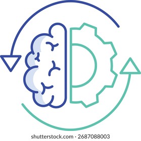 Ícone de ilustração de vetor do bulbo de cor do contorno