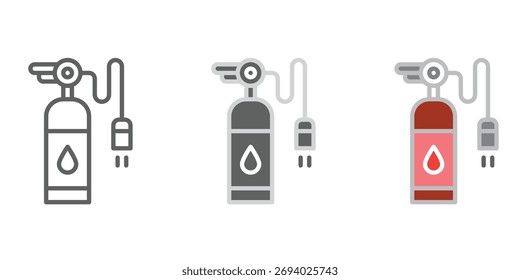 Outline and Color Fire Controller Vector Icons