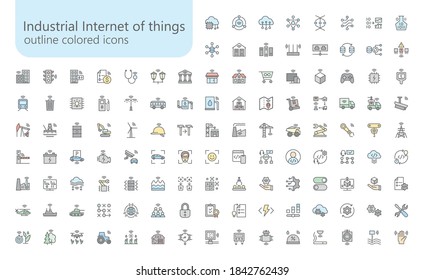 Outline colored icons for web, mobile apps, VR projects, UI, presentations and much more. 
Was created with grids and masks for pixel perfect. With just the right amount of nodes.
