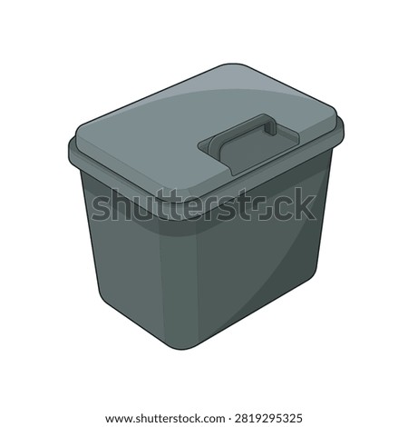 Outline and colored illustration set featuring a compost bin for collecting organic waste and producing nutrient-rich compost. Ideal for gardening, landscaping, composting, recycling, sustainable living, and microstock design projects.