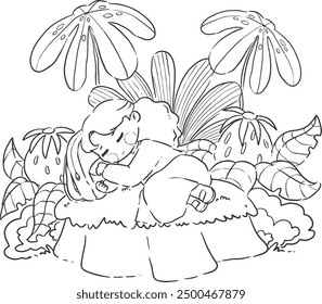 Outline coloring page for kids