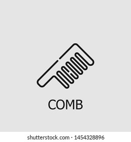 Outline comb vector icon. Comb illustration for web, mobile apps, design. Comb vector symbol.