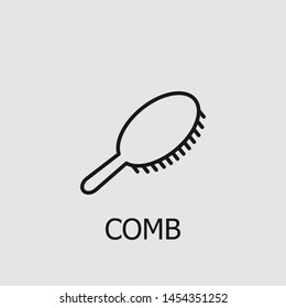 Outline comb vector icon. Comb illustration for web, mobile apps, design. Comb vector symbol.