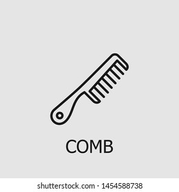 Outline comb vector icon. Comb illustration for web, mobile apps, design. Comb vector symbol.