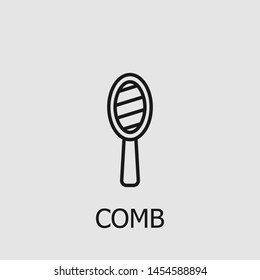 Outline comb vector icon. Comb illustration for web, mobile apps, design. Comb vector symbol.