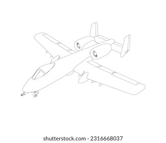 Esquema Aeronaves de combate aisladas en un fondo blanco. Aeronaves de combate modernas. Imagen estilizada de un avión de combate sobre un fondo blanco. Imagen vectorial para impresiones, afiches e ilustraciones.